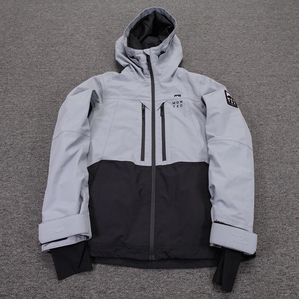 Montec Moss Ski Jacket Womens Small Gray Black Hooded Insulated Skiing Snow